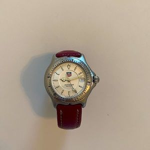 Mens Tag Heuer Leather Strap watch vintage
